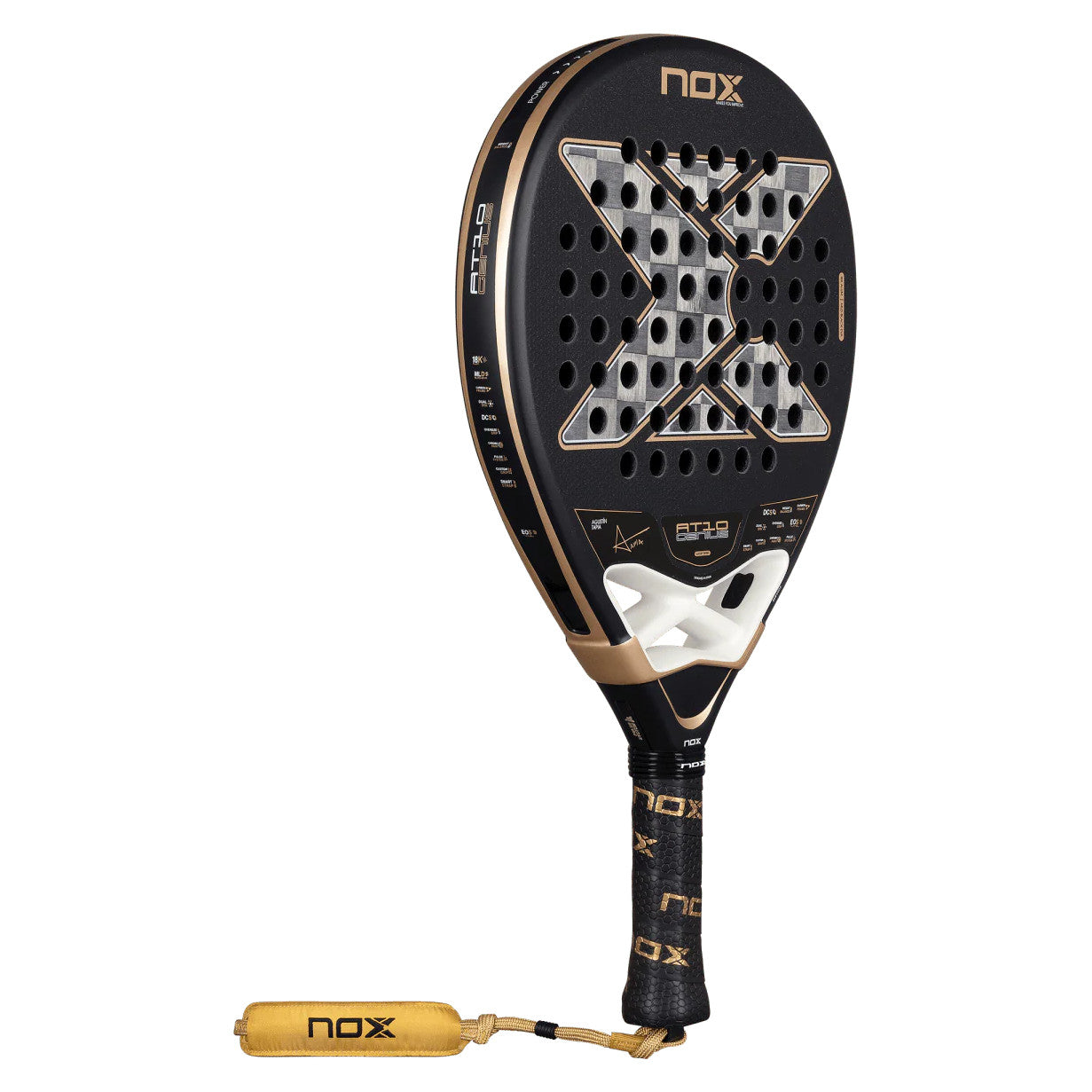 NOX AT10 Genius 18K 2026 padel racket, back